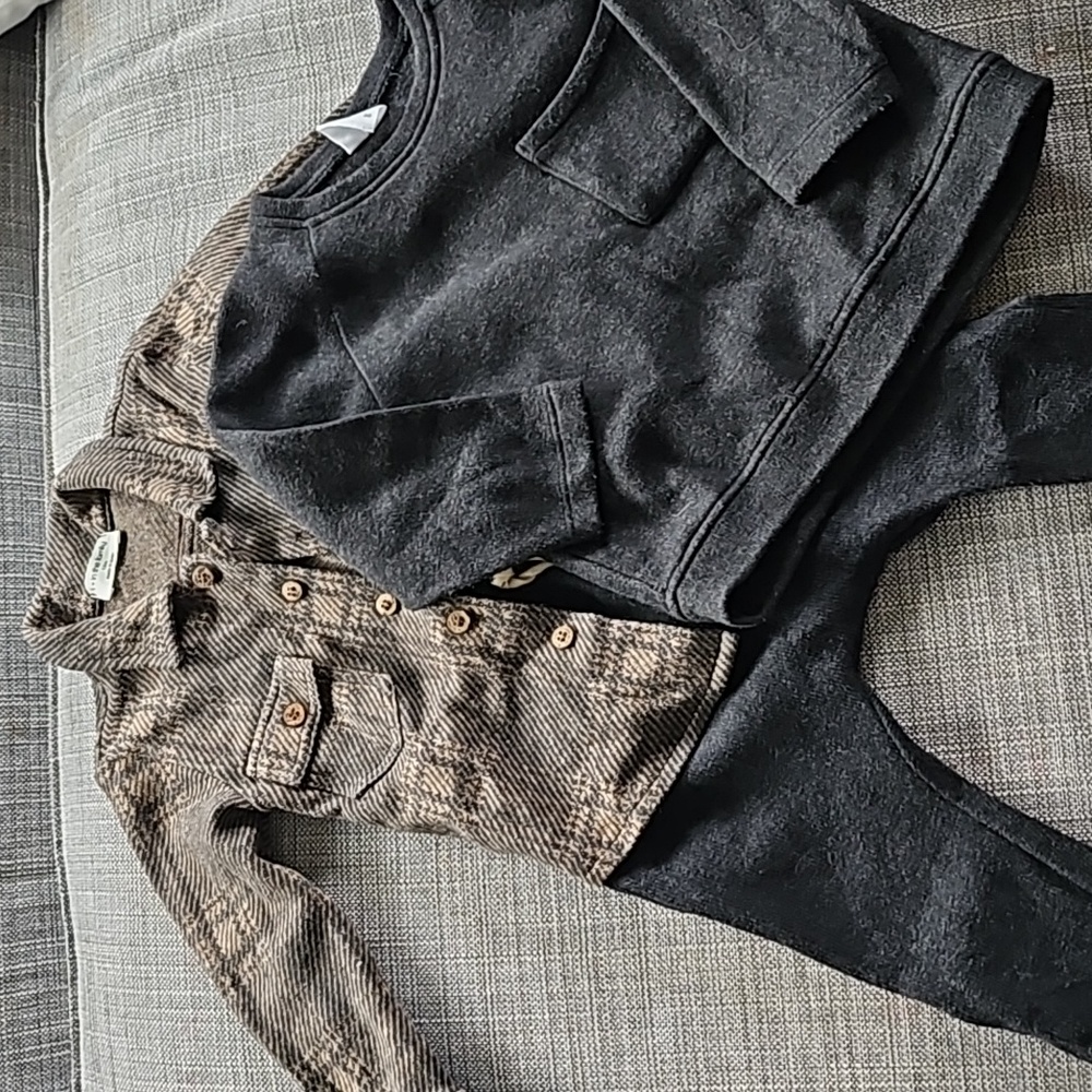 3 piece boy Zara and 1+ in the family outfit